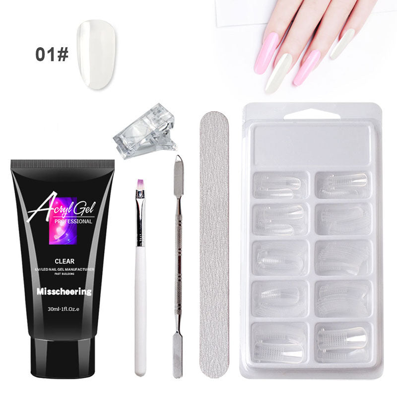 Painless Extension Gel Nail Art Without Paper Holder Quick Model Painless Crystal Gel Set Painless Extension Gel Nail Art Without Paper Holder Quick Model Painless Crystal Gel Set